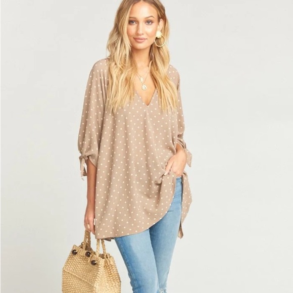 Show Me Your Mumu Polka Dot Tie Sleeve Tunic - Picture 1 of 6